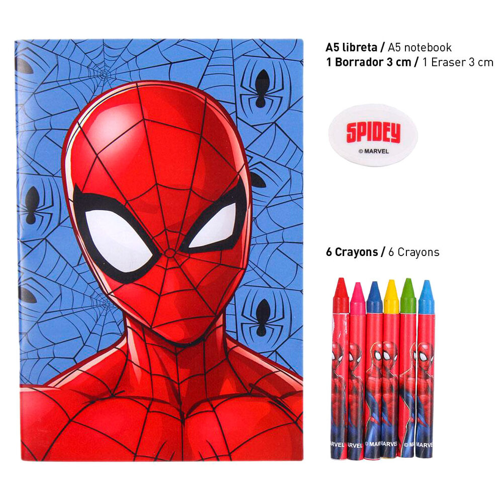 Set de papeterie Marvel Spiderman 16 pcs ⋆ Lucky Geek